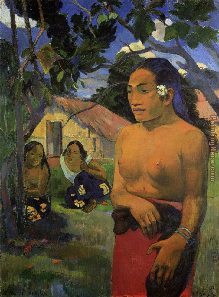 Where Are You Going 2 painting - Paul Gauguin Where Are You Going 2 art painting